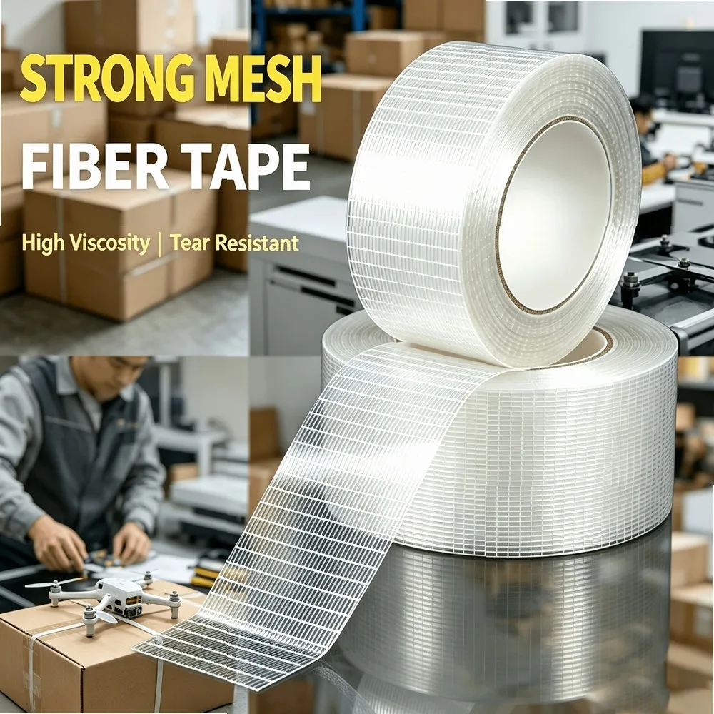 Fiberglass Filament Tape 787.4in Heavy Duty Strapping Tape, High Strength Cross Weave Adhesive Tape for Packing, Box