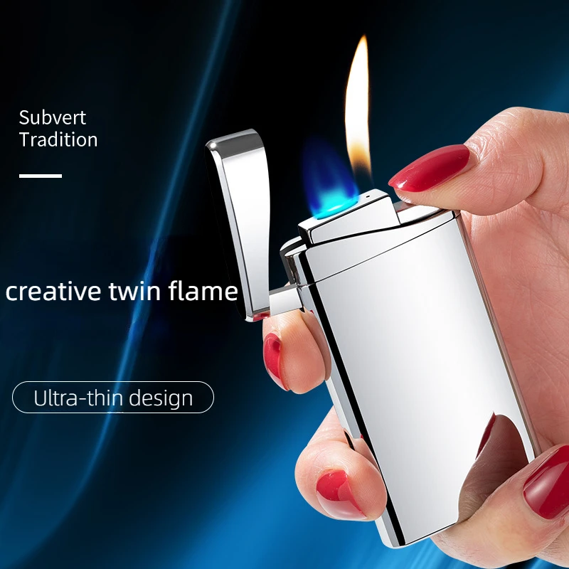 

2024 Personalized Creative Soft and Hard Fire Can Be Switched At Will, Visible Transom, Direct Dual Fire Men's Cigarette Lighter