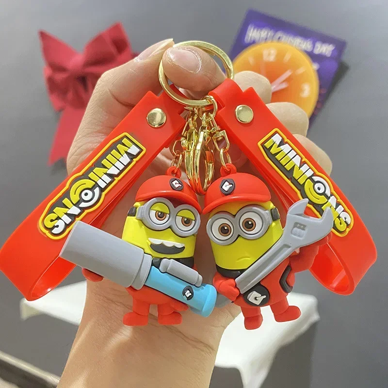 New PVC Agent Despicable Me Yellow Pendant Bob Doll Keychain Doll Bag Pendant Women's Bag Pendant Children's Gift Christmas Gift