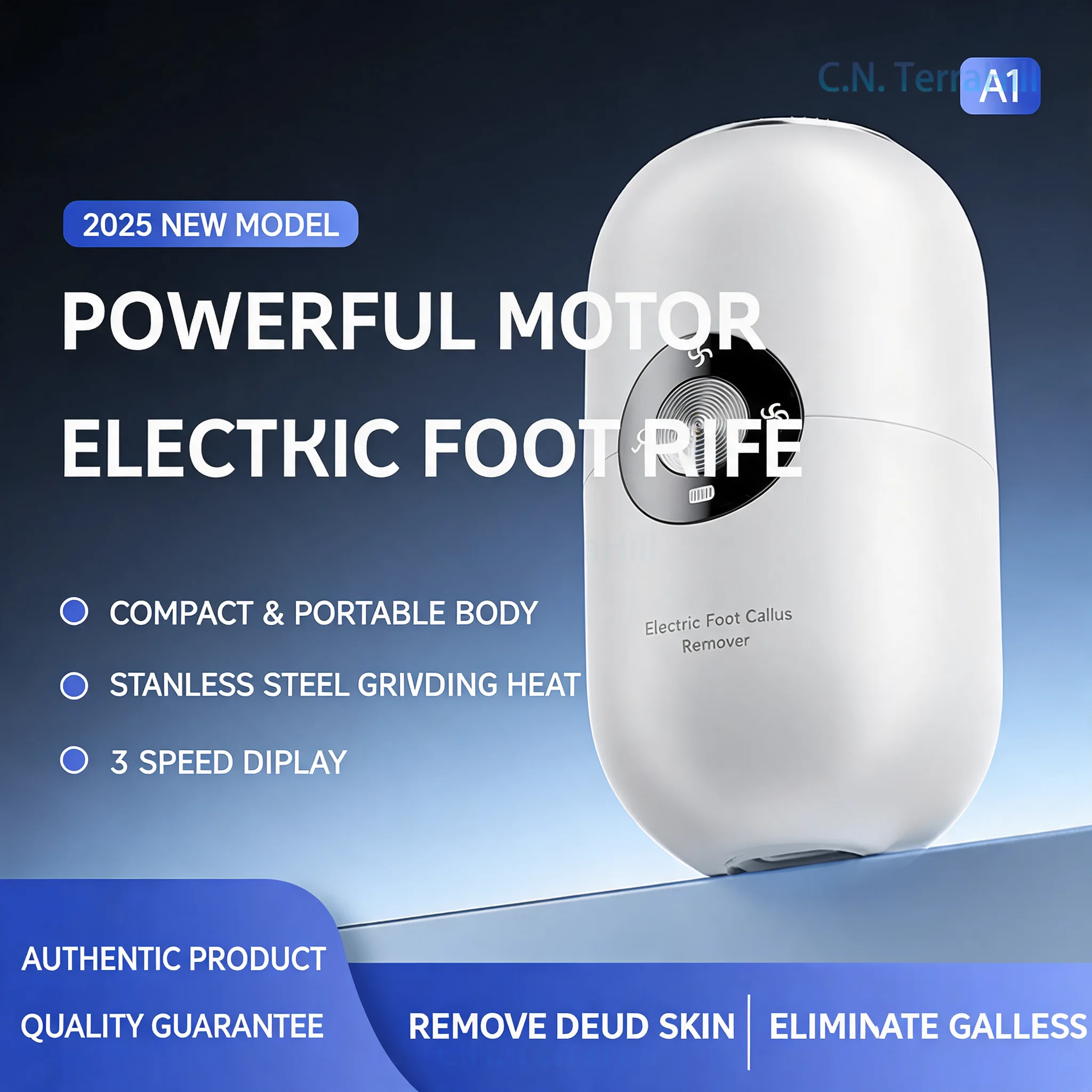 Electric Foot Callus Remover Roller for Dead Skin, Heel Cracked Skin Scraper, Rechargeable Pedicure Tool