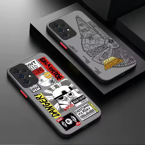 Luxury Stars W-Wars Matte Case For Samsung Galaxy A05 A05S A54 A34 A24 A14 A53 A33 A23 A13 A52 A52S A32 A22 A12 A71 A51 A31 A50