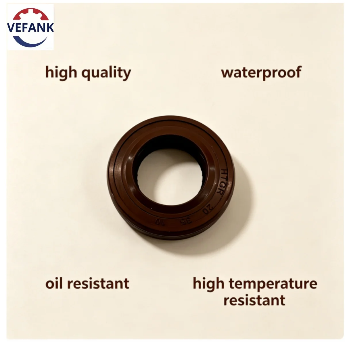 

HTGR 20*35*10 mm Oil Seal Professional Sealing Shaft Seal NBR Brown High-Quality Spare Parts Suitable for Shaft Seals