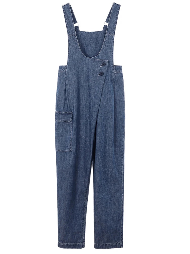 Koreanische Sle Denim Overalls frauen Casual Hohe Taille Abnehmen Taille Wirkung Frühling Herbst Neue Faion Anti-Aging