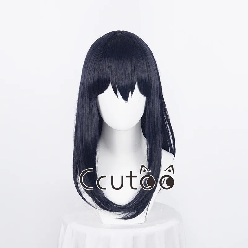 Anime Shimizu Kiyoko Cosplay Wig Short Black blue  Wig Heat Resistant Synthetic Hair Halloween Party Wigs + Wig Cap