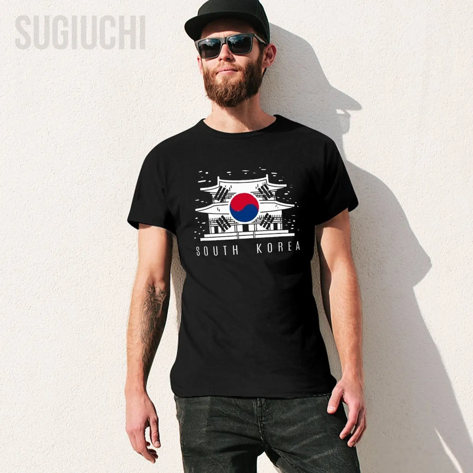 Men Patriotic South Korea Flag for Korean Tshirt Tees O-neck T Shirts Women Boys 100% Cotton Short T-Shirt Unisex All Seasons