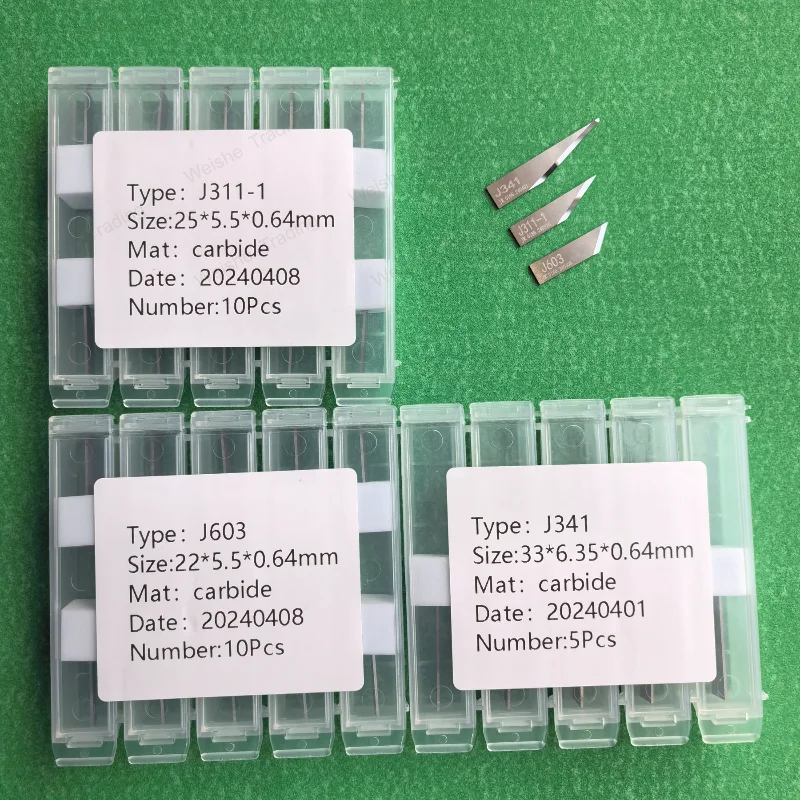 

Jingwei J341 Tungsten Steel Blade J306 16 Degree Flat Head 26 Degree Vibrating Knife Photo Adhesive 45 Degree Support Knife J603