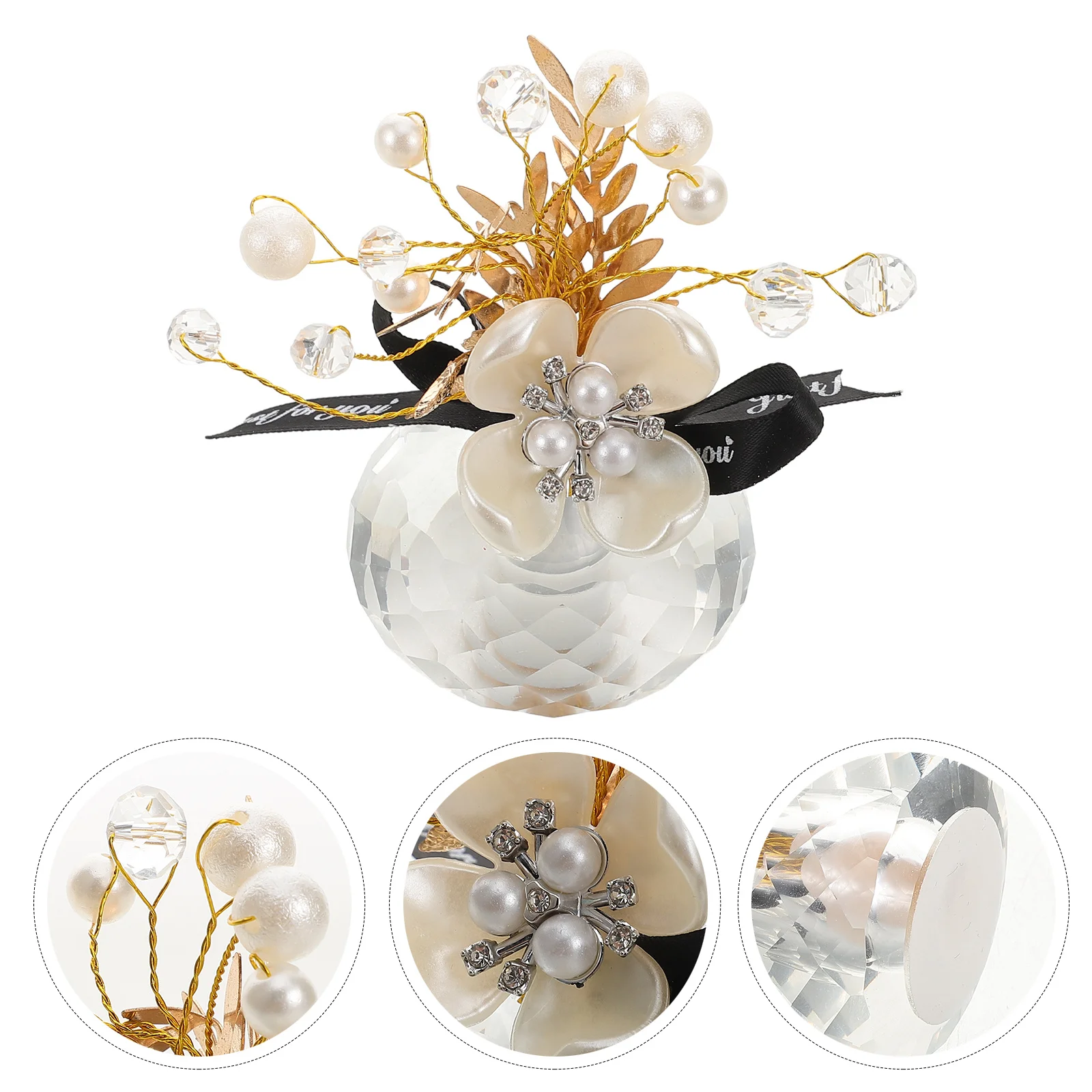 

Luxury Crystal Car Dashboard Decoration Charm for Women Elegant Interior Ornament Shining Auto Accessory Romantic