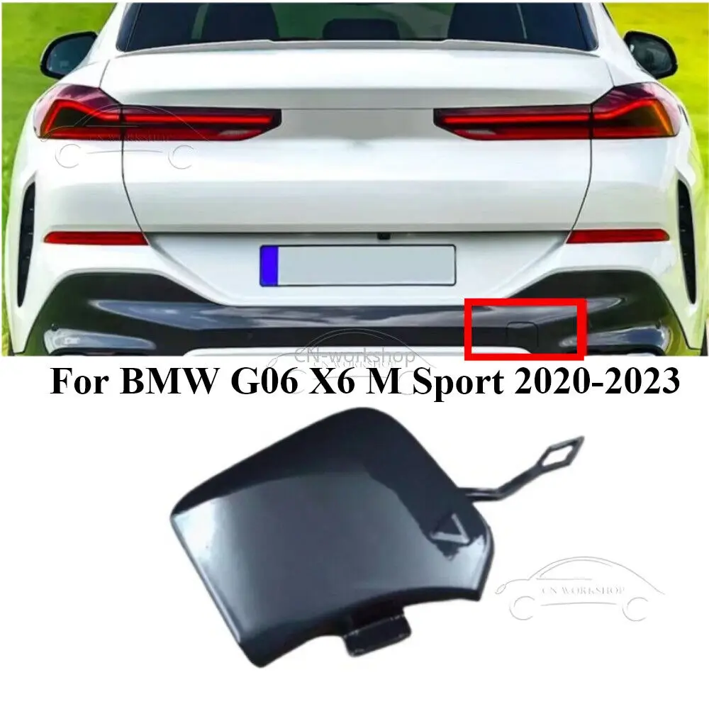 

Glossy Black Rear Bumper Tow Hook Eye Cover For BMW G06 X6 M Sport 2020-2023