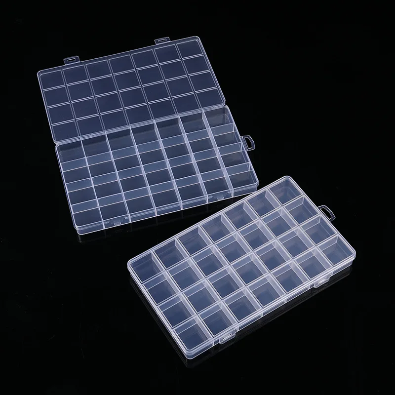 Plastic Storage Box 28 Grid With Slot Beaded Anti-string Grid  Jewelry Classification Parts Division Box Jewelry Box Organizer