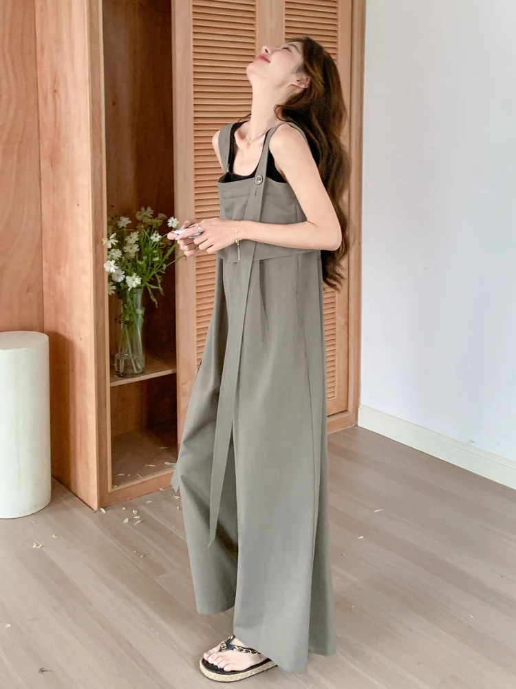 

Корейский женский летний комбинезон 2026 года: новый дизайн, свободный крой, модный, омолаживающий, в стиле интернет-знаменитостей