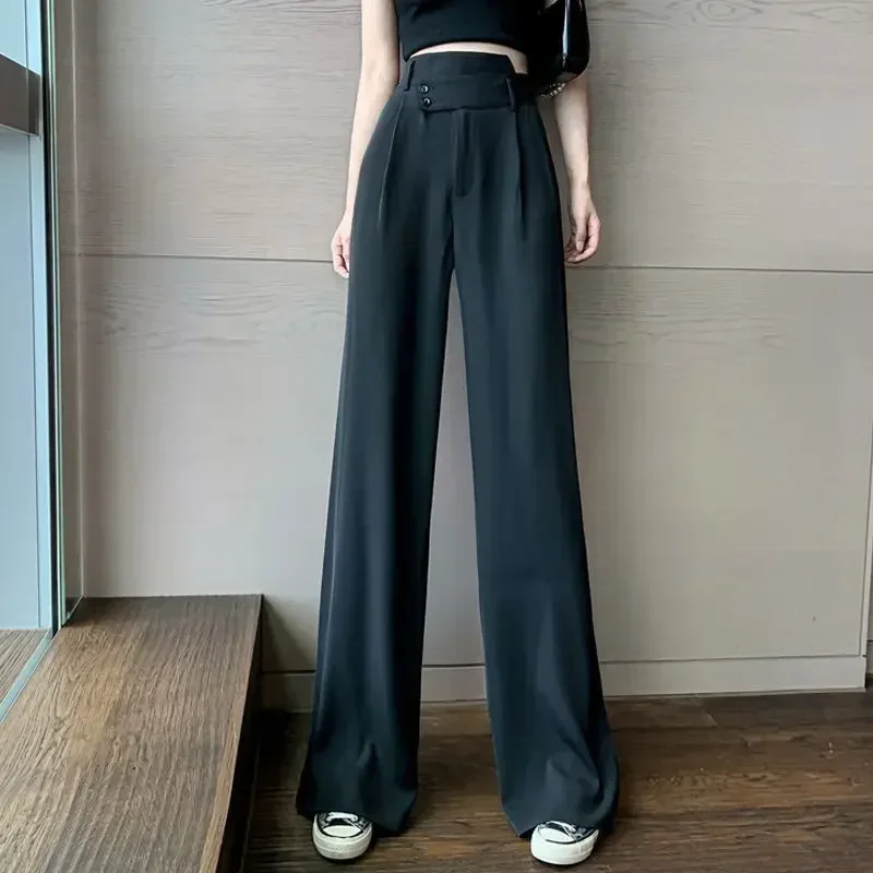 Long Loose Baggy Pants for Women Slacks Woman Trousers Outfits Classic G Vintage Elastic Chic and Elegant 90s Y2k Streetwear Xxl