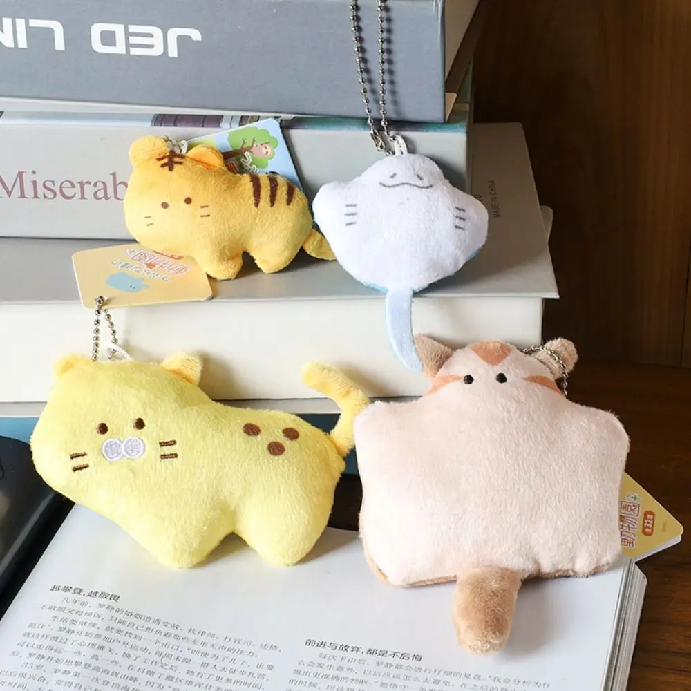 Walrus Cartoon Aquarium Plushies Pendant Shark Stuffed Fish Keyring Japanese Style Backpack Decor Couple