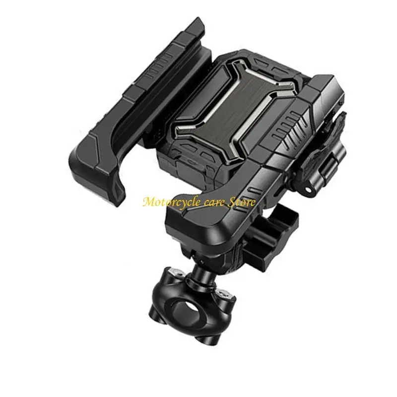 U75F Phone Holder for Scooter E-Bike Motorcycle Handlebar Rearview Mirror Mounted Shockproof Stand Holder Cellphone Cradles