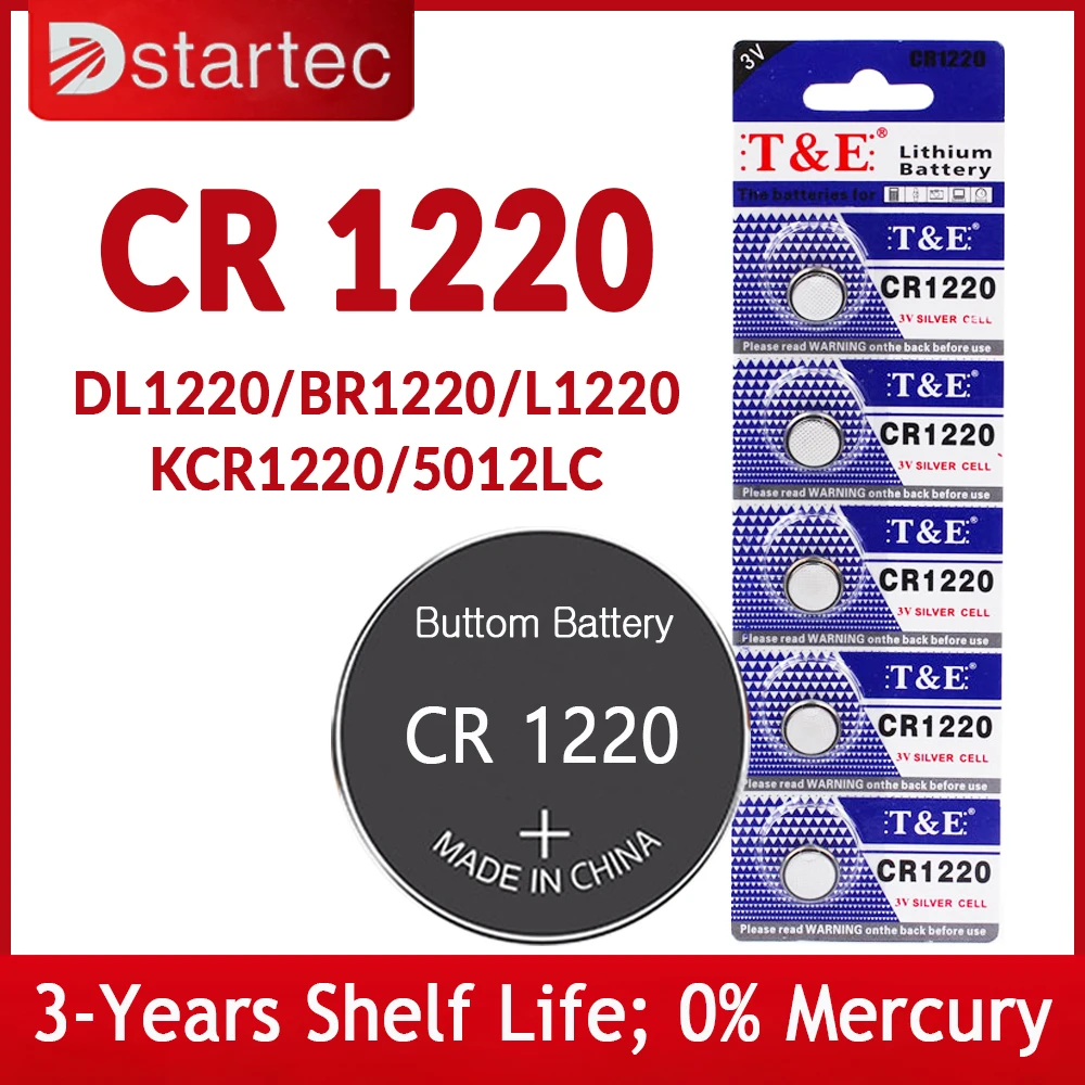 5 шт.-25 шт. 3 В CR1220 литиевая батарея-кнопка BR1220 LM1220 DL1220 CR 1220 L04 5012LC батареи для монетных часов для игрушек с дистанционным управлением