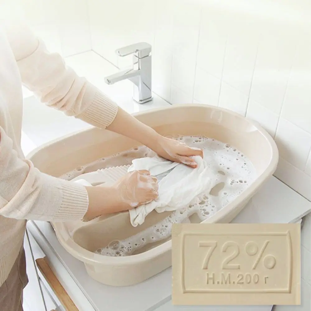 Powerful Laundry Soap Bar Vintage Craftsmanship 72 Fat Content Deep Cleaning For Stubborn Stains Safe Hand Wash Fabric Care