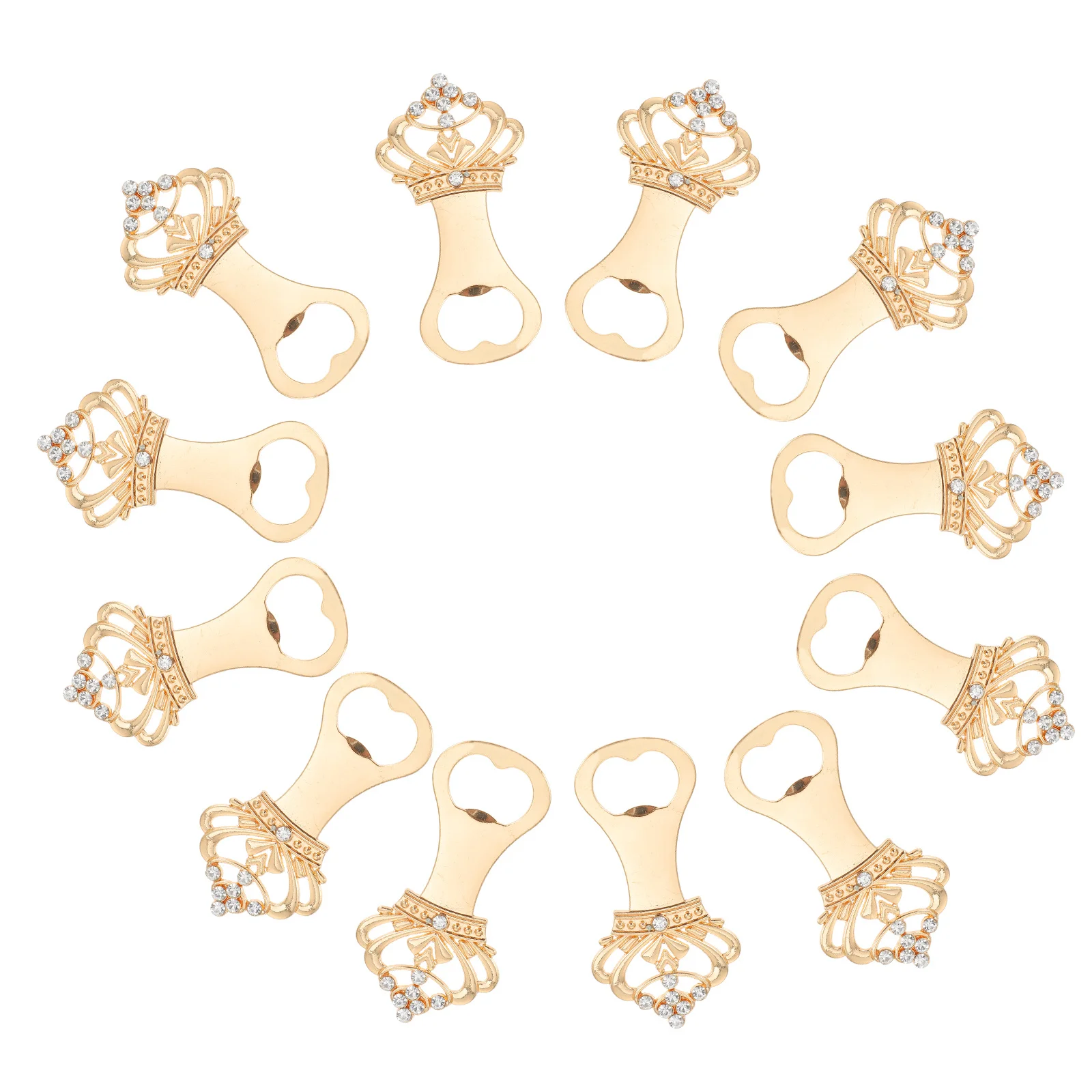 

12Pcs Crown Shaped Bottle Opener Zinc Alloy Beer Caps Lifter Manual Tool for Bar Home Party Bottle Opener Beer Caps Lifter