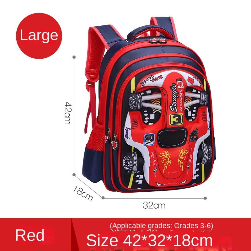 Disney Car Boy School Bag Grade 1-6 Primary Student Shoulder Orthopedic Backpack Large Capacity Light Kids Gifts Mochilas