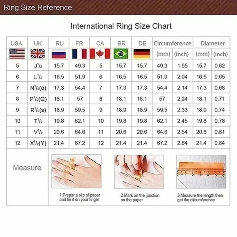 3pcs Dazzling Red Round Stone Fashion Engagement Gold Color Rings Party Anniversary Wedding Rings for Women