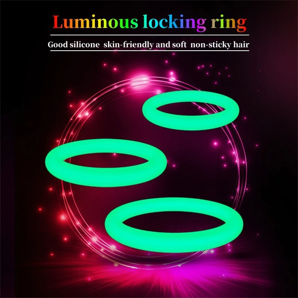 Silicone Penis Ring Set Sex Toys for Men 3 PCS Silicone Luminous Locking Ring Delayed Ejaculation for Men Adult Sex Toys