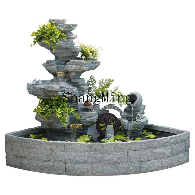 

CL villa garden outdoor courtyard rockery flowing water fountain circulating decoration balcony fish pond landscaping