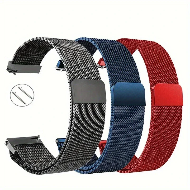 حلقة ميلانيزية لساعة سامسونج جالاكسي 7/FE/6/4/5/pro/4 كلاسيك/أكتيف 2 حزام 20 مللي متر 22 مللي متر سوار هواوي GT 5-4-3-2-2e-pro #3