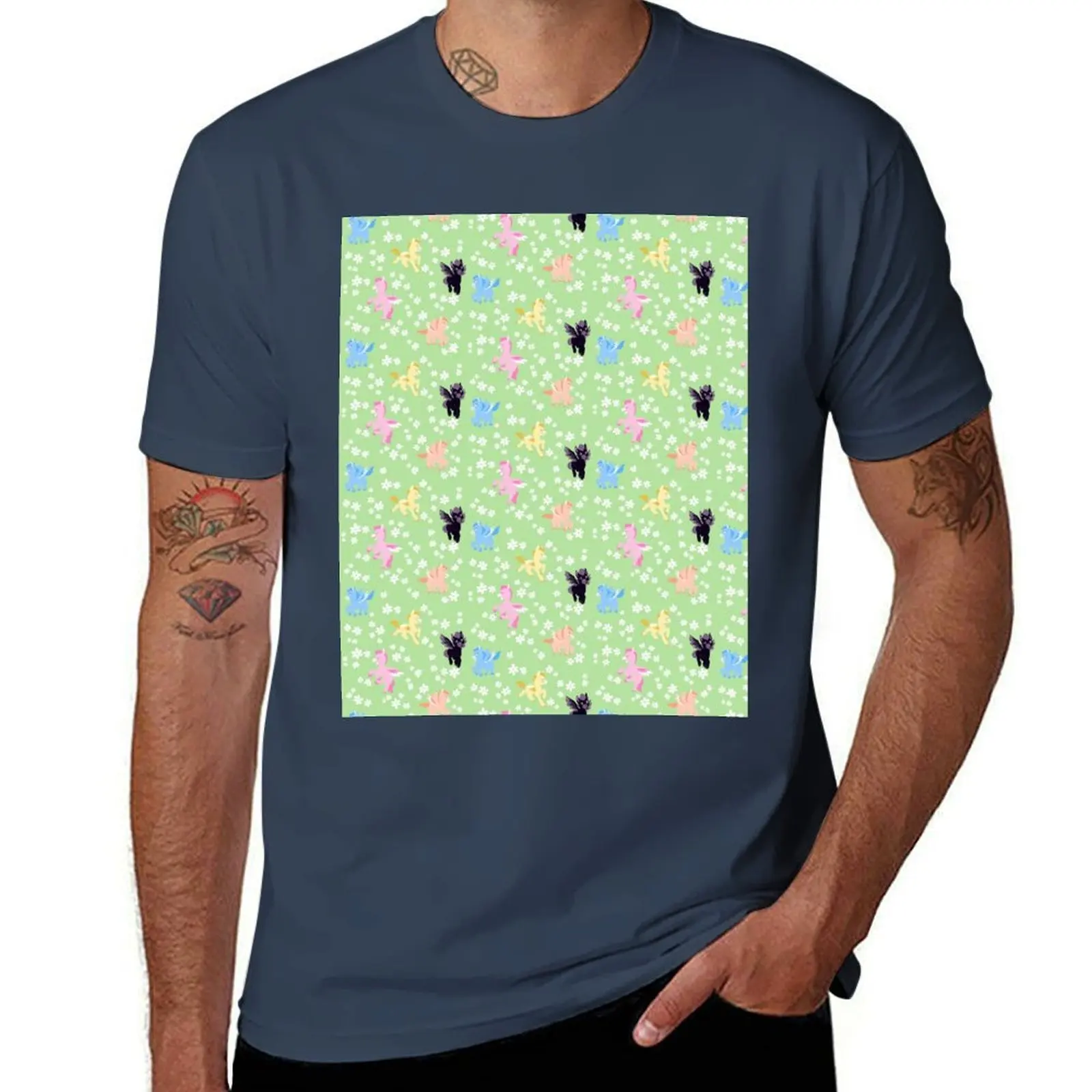 FANTASIA PEGASUS T-Shirt Basic Solid Color Short Sleeve T-Shirt