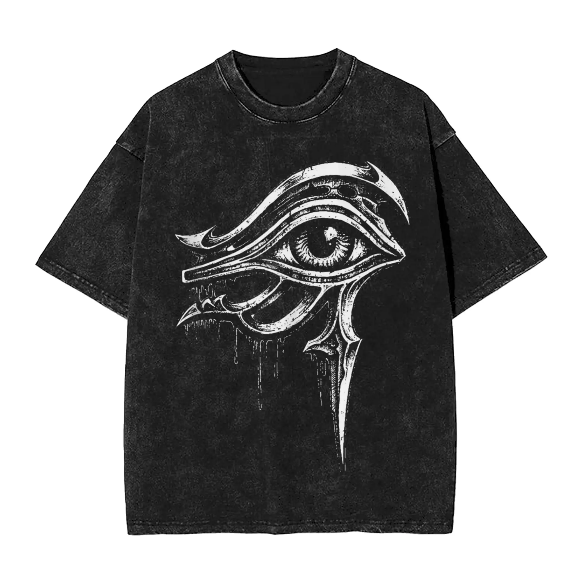 Novelty Eye of Horus Ancient Egyptian Gothic Symbol T-Shirt Men O Neck Cotton  T Shirts Short Sleeve Tee Shirt Gift Idea Clothes