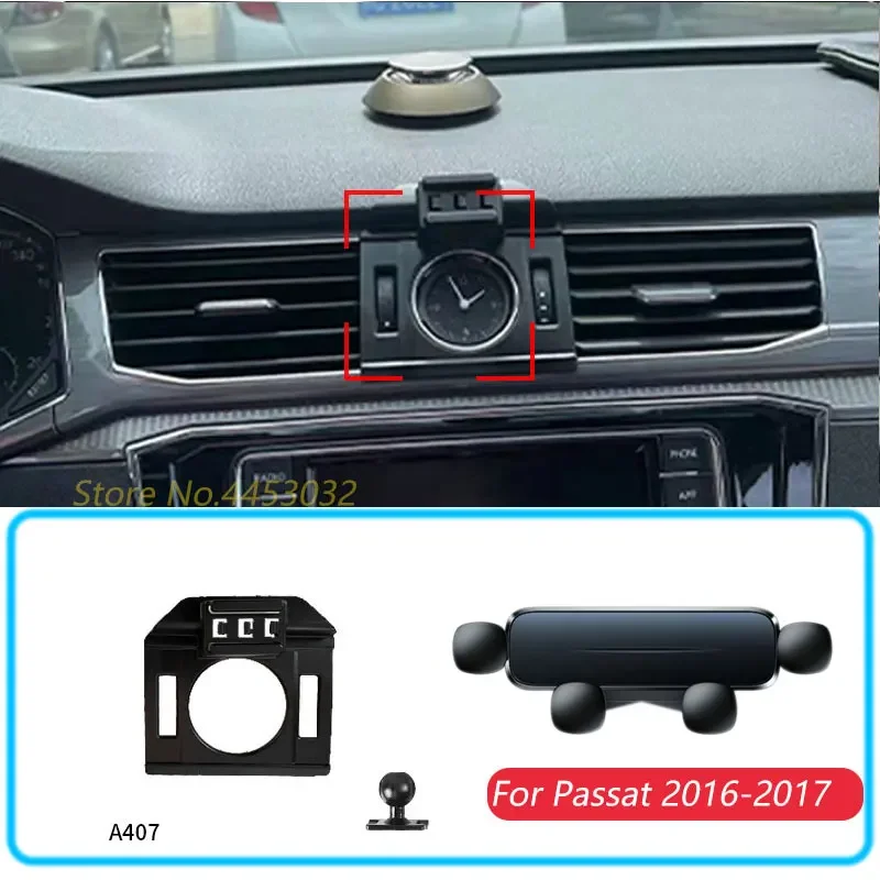 For Volkswagen Passat B7 2016-2017 Car Phone Holder With Base 1 Suit Horizontal Gravity GPS Mobile Bracket Stand Accessories