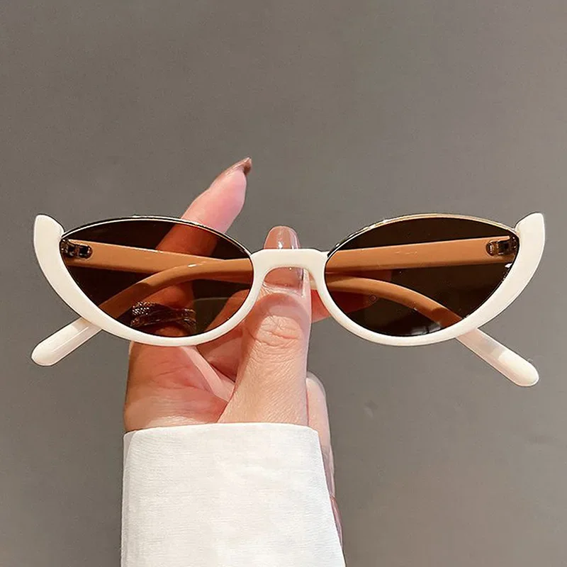 

Sexy Small Cat Eye Women's Sunglasses Fashion Half Frame Sunglasses Woman Vintage Black Shades Trendy New in Eyewear