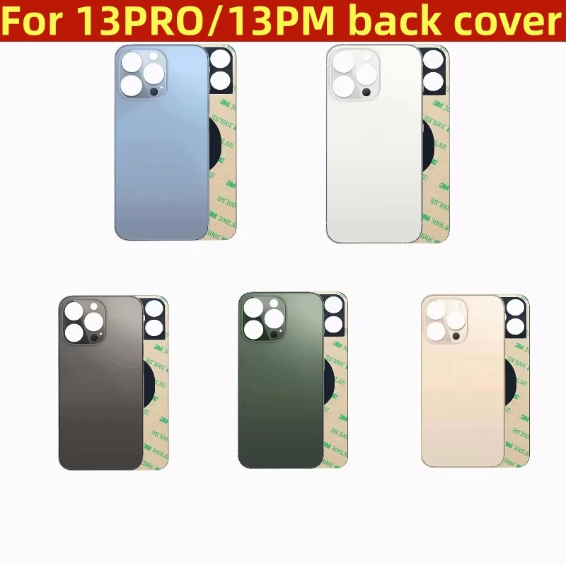 Big Hole Back Glass For iPhone 13 Pro Max Back Side Cover 13Pro Max Rear Door Housing Backcover Replacement