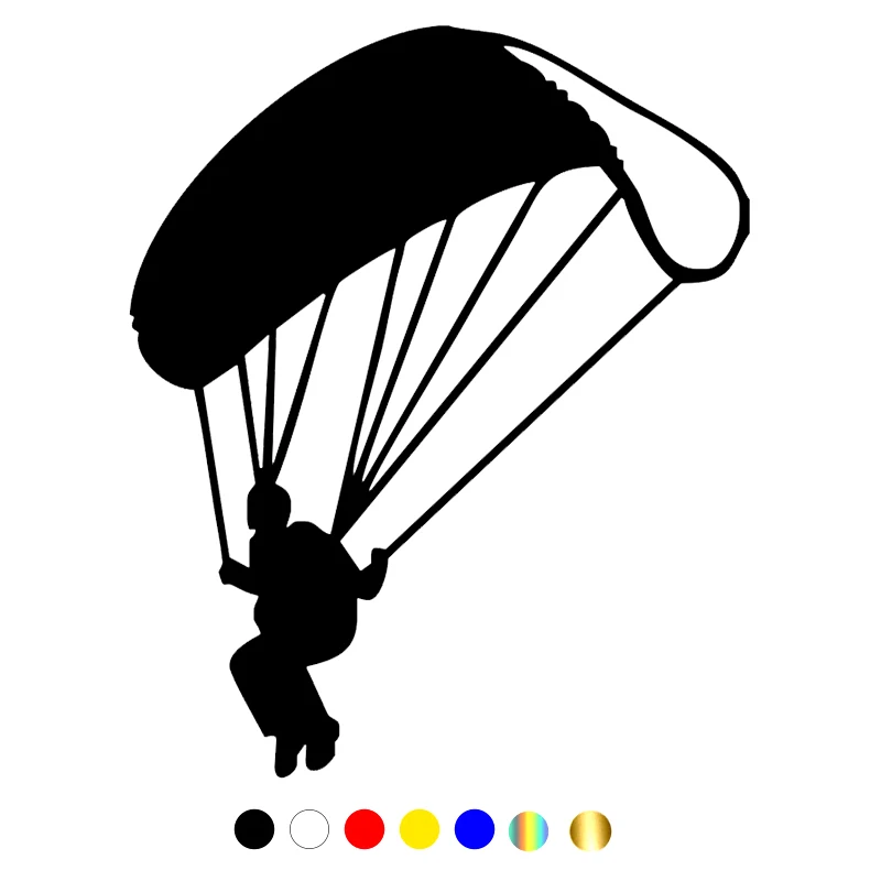 Pegatinas para coche JPCT, pegatinas divertidas para coche de parapente, pegatinas de deportes extremos, estilo sin bordes de PVC