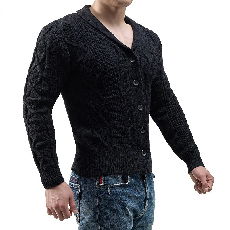 

Trendy Elegant Men's Stylish Knitted Cardigan Single Breasted Lapel Luxury Clothes 2022 Autumn Winter Casual Sweaters New