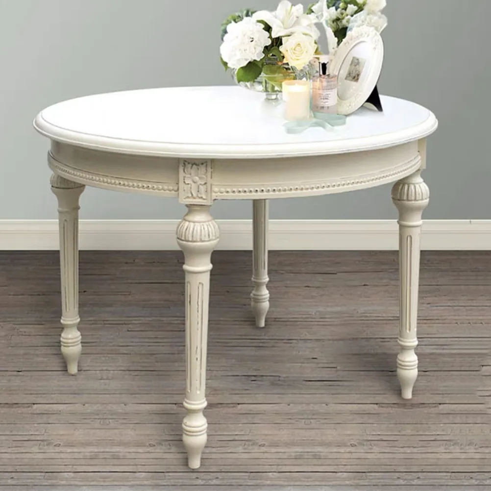 AA light luxury retro solid wood rectangular dining table casual simple dining table