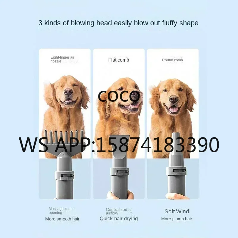 2000W Quick Pet Hair Dryer for Dogs & Cats, Hot Air Wind, Suitable for Small & Medium Breeds