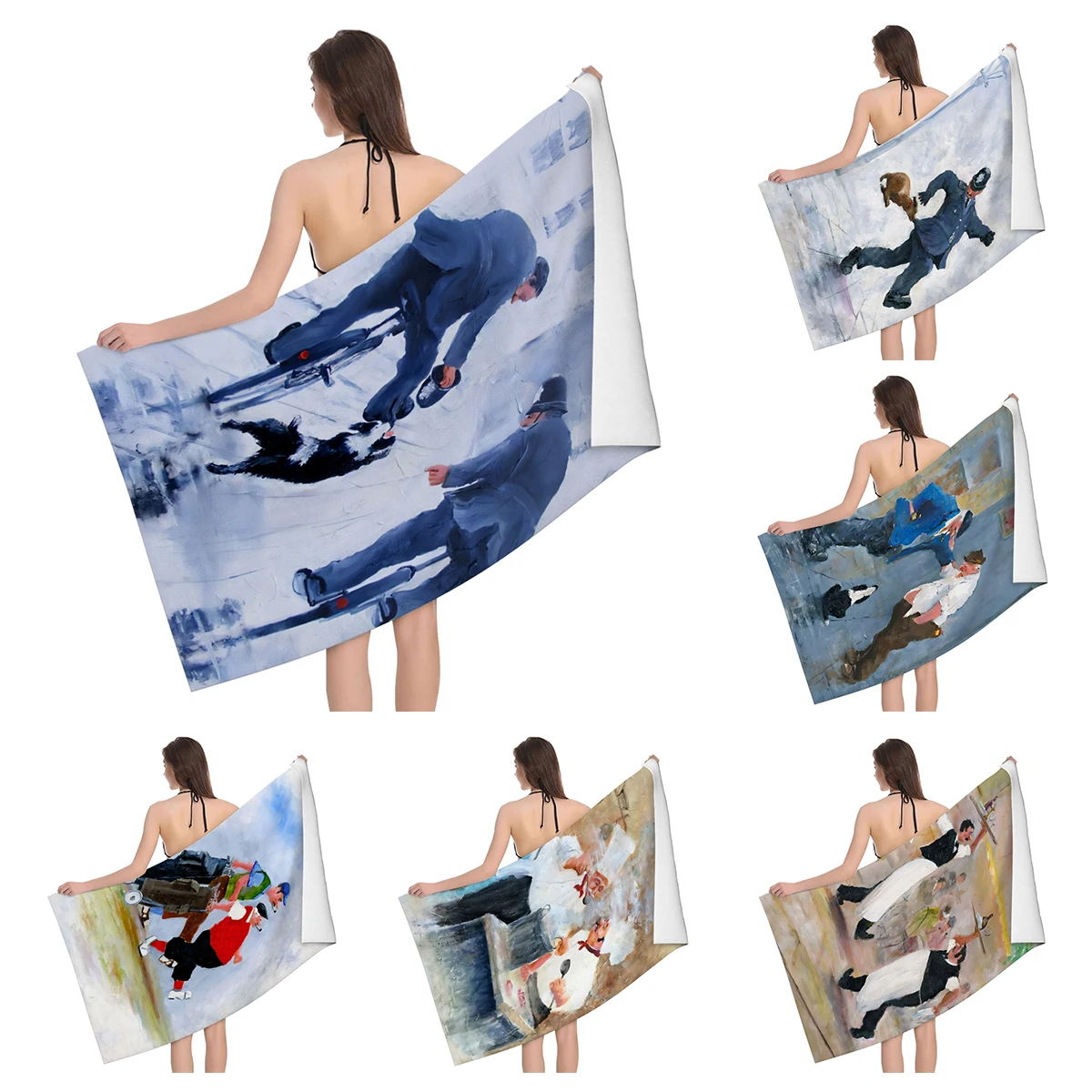 Home bath towels for the body towels Natural Animal Style bath quick drying microfiber beach towel man women large sports towel