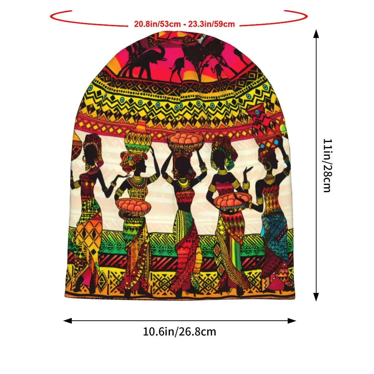 African Tribal Women Art Beanies Caps Hat Fashion Bonnet Hats Men