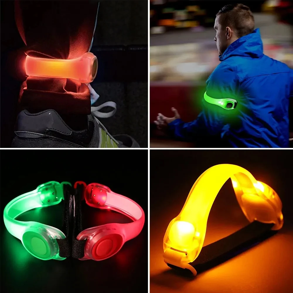 LED Light Up Armband Adjustable Wearable Running Arm Belt Glow The Dark for Running Walking Cycling Concert Roller Skates Light