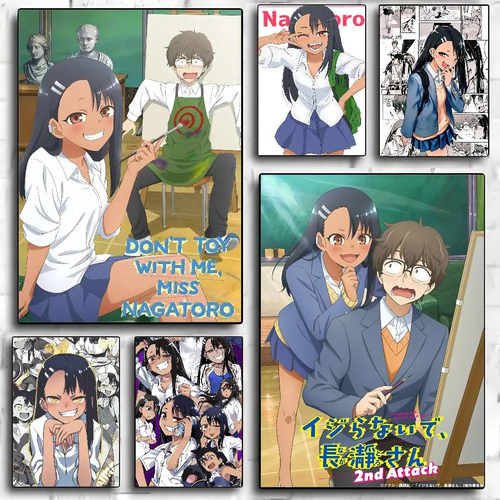 

Anime Dont Toy with Me Miss Nagatoro Poster Waterproof HD Art Wall Decal Self-Adhesive Print. Aesthetic Home Room Decor for Livi
