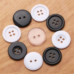 Transparent Small Suit Pad Button Bread Round Resin Sewing Buttons Black White Plastic Buttons For Dolls Diy Scrapbooking