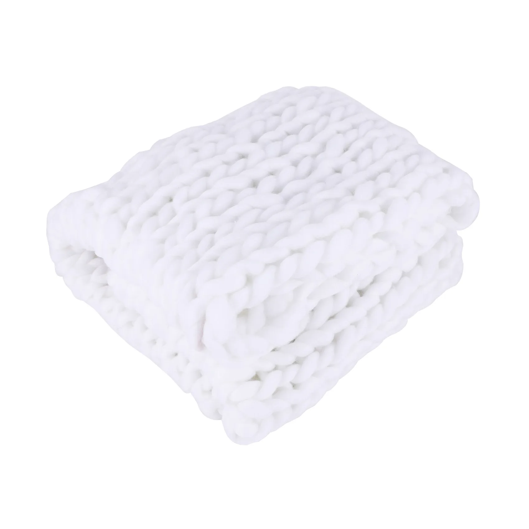 AS60-80X100cm New Warm Handmade Chunky Knit Blanket Thick Home Bed Decor