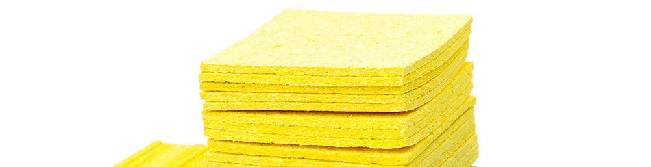 10pcs iron head cleaning sponge, high temperature resistant and thickened sponge, special for soldering iron holder.