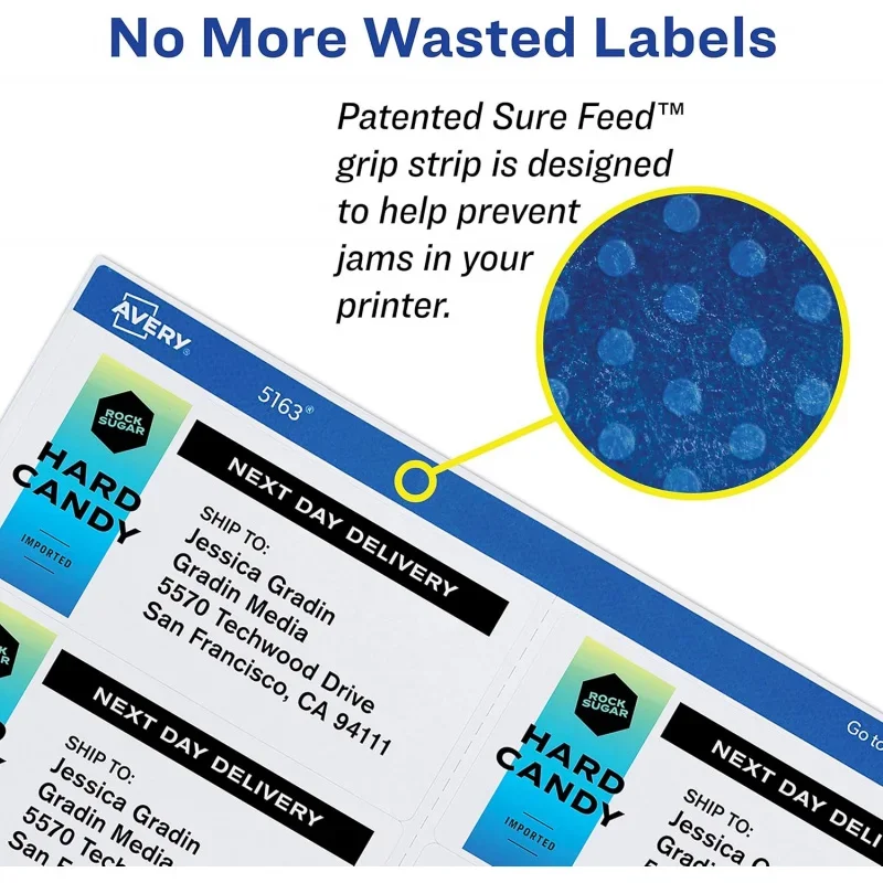 Address Labels, Laser Printers, 3,000 Labels, 3-1/3x4 Labels, Permanent Adhesive, TrueBlock (95905)