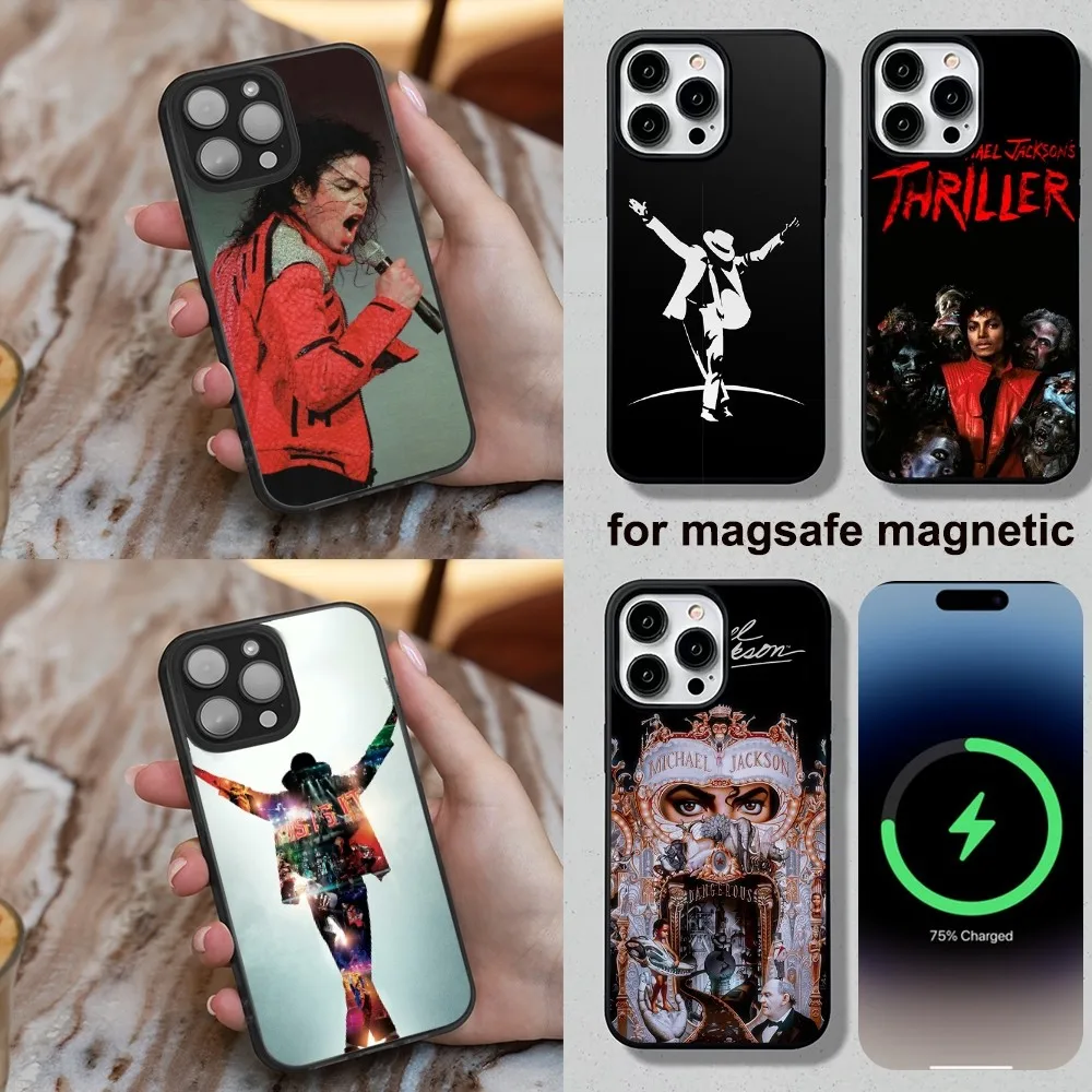 Dancer M-Michael Jackson Phone Case For iPhone 16,15,14,13,12,11,Plus,Pro,Max,Mini Soft Magesafe Magnetic Wireless Charge