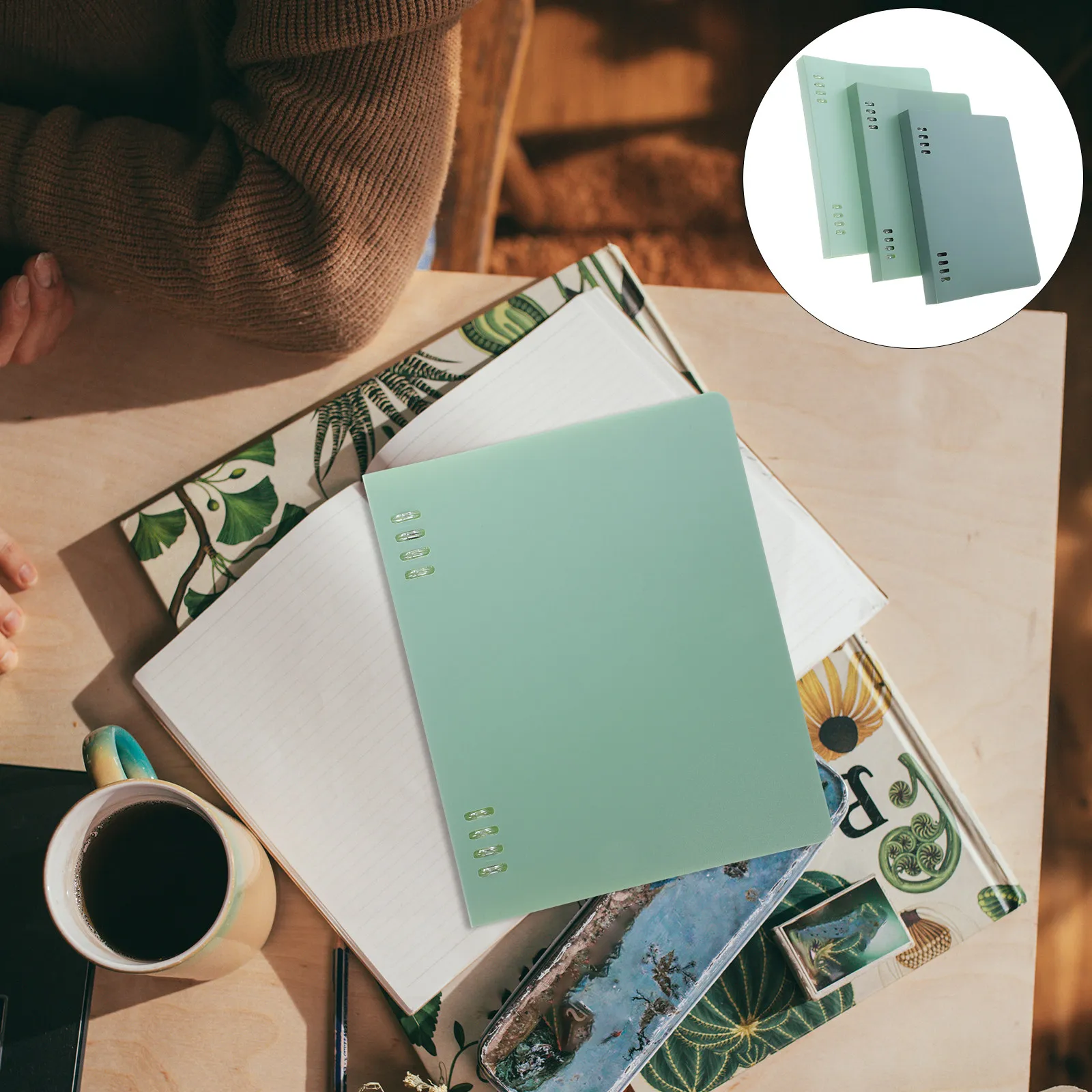 

3Pcs Lightweight Anti-Slip B5 Notebook Cover PP Material Hard Shell Binder for Planner Travel Journal Diary Study Notes Easy