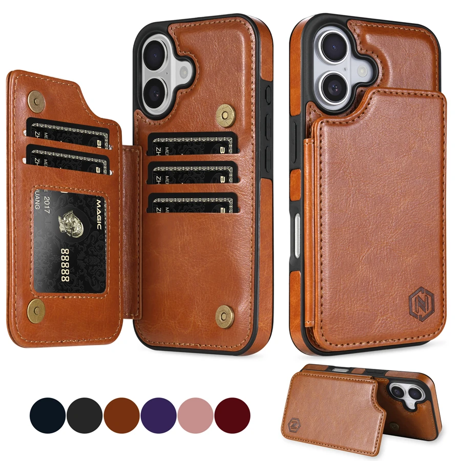 Wallet RFID Blocking Layer Protect Anti-Theft Magnetic Leath