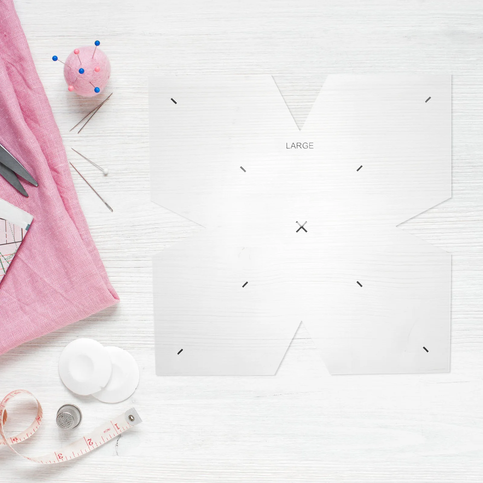 

Quilting Ruler Acrylic Bowl Mat Patchwork Template Lightweight Portable Sewing Tool DIY Patchwork Ruler Home Sewing Supplies