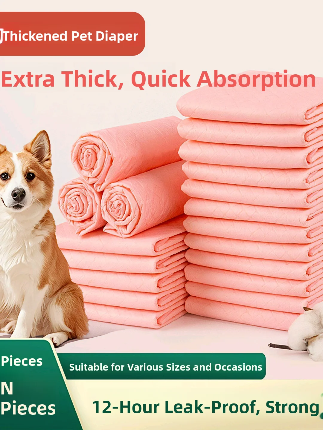 

Thiened Pet Urinal Pad Toilet Disposable Diaper Absorbent Pad Odor Elimir for Dogs And s 00 eets 35x45cm