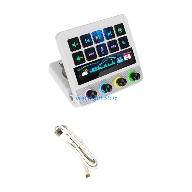 

C7AB Multifunction Keyboard Including Rotary Knob for Sound Brightness Setting Programming Wide Compatibility