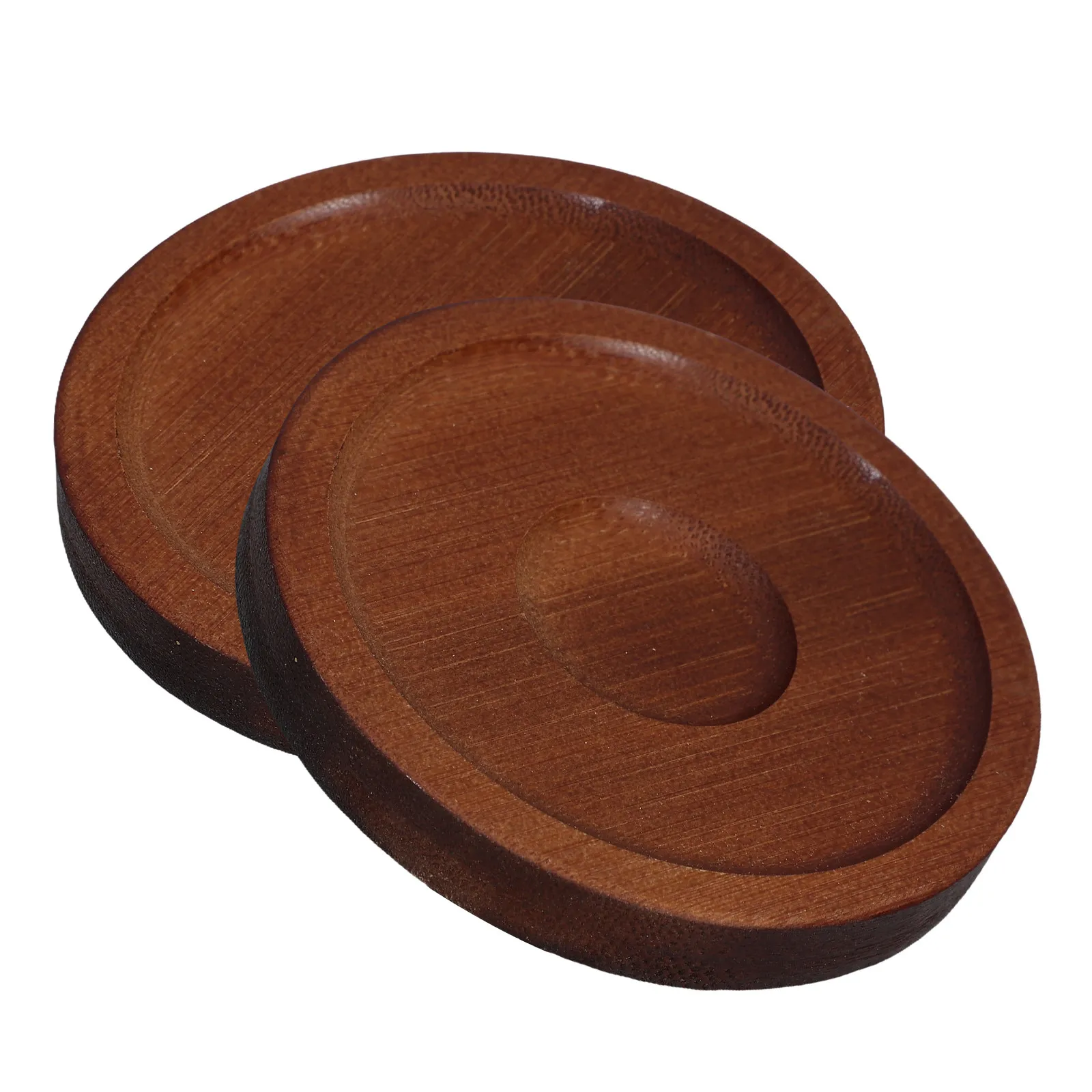 2Pcs Rotary Whisky Glass Coaster Wooden Drink Mat with Anti-Slip Base Rotating Cup Pad Round Wood Coasters for Drinks Tabletop