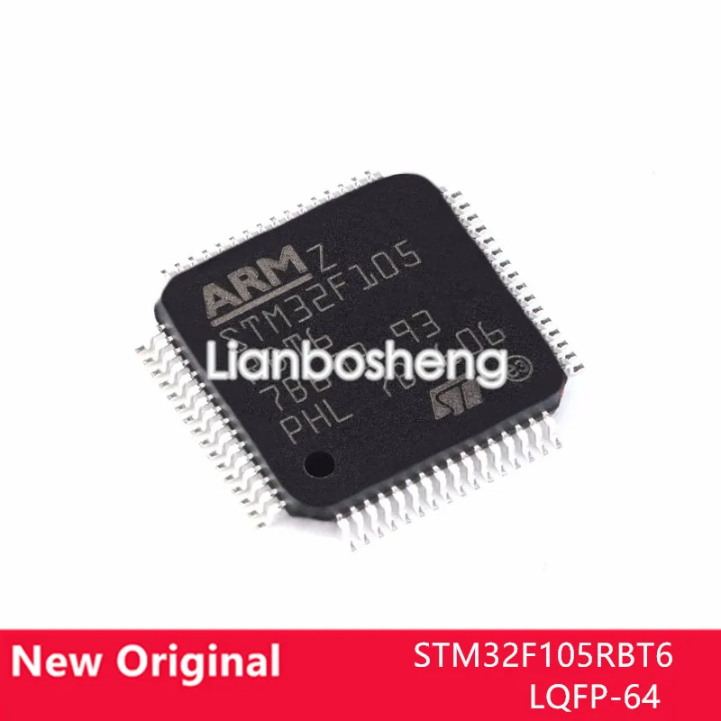 

New original STM32F105RBT6 LQFP-64 ARM Cortex-M3 32-bit microcontroller MCU